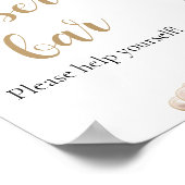 Elegante gouden parels en Prosecco Dessert Bar Sig Poster (Hoek)