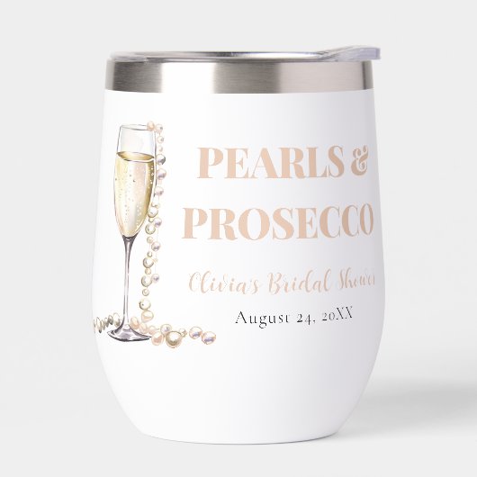Elegante gouden parels en Prosecco Vrijgezellenfee (Links)