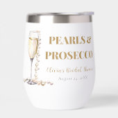 Elegante gouden parels en Prosecco Vrijgezellenfee (Links)