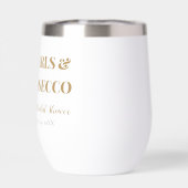 Elegante gouden parels en Prosecco Vrijgezellenfee (Achterkant)