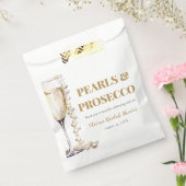 Elegante gouden parels en Prosecco Vrijgezellenfee Bedankzakje (Gezegeld)