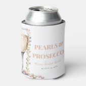 Elegante gouden parels en Prosecco Vrijgezellenfee Blikjeskoeler (Blikje Voorkant)