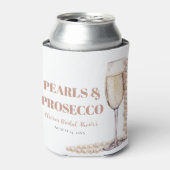 Elegante gouden parels en Prosecco Vrijgezellenfee Blikjeskoeler (Blikje Voorkant)