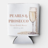 Elegante gouden parels en Prosecco Vrijgezellenfee Blikjeskoeler (Voorkant)
