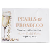 Elegante gouden parels en Prosecco Vrijgezellenfee Groot Cadeauzakje (Voorkant)