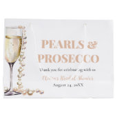 Elegante gouden parels en Prosecco Vrijgezellenfee Groot Cadeauzakje (Achterkant)