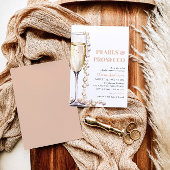 Elegante gouden parels en Prosecco Vrijgezellenfee Kaart