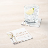 Elegante gouden parels en Prosecco Vrijgezellenfee Kartonnen Onderzetters (Insitu)