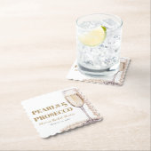 Elegante gouden parels en Prosecco Vrijgezellenfee Kartonnen Onderzetters (Insitu)