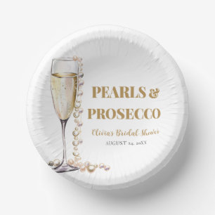 Elegante gouden parels en Prosecco Vrijgezellenfee Papieren Kommen