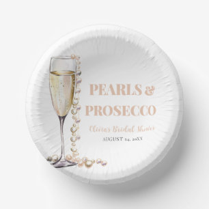 Elegante gouden parels en Prosecco Vrijgezellenfee Papieren Kommen