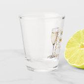 Elegante gouden parels en Prosecco Vrijgezellenfee Shot Glas (Links)