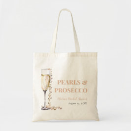 Elegante gouden parels en Prosecco Vrijgezellenfee Tote Bag