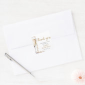 Elegante gouden parels en Prosecco Vrijgezellenfee Vierkante Sticker (Envelop)
