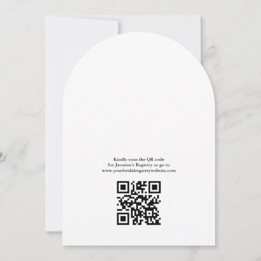 Elegante gouden parels & Prosecco QR Vrijgezellenf Kaart (Achterkant)