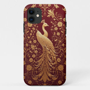 Elegante Gouden Pauw Kunst Case-Mate iPhone Case