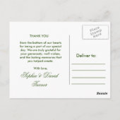 Elegante Gouden Pauw Trouw Dank Je Briefkaart