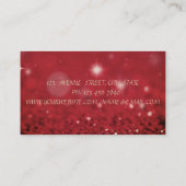 Elegante gouden penseelstreek geometrische rode bo visitekaartje (Achterkant)