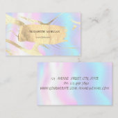 Elegante gouden penseelstreek, lijnen, holografisc visitekaartje (Voorkant / Achterkant)