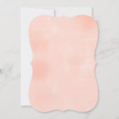 Elegante Gouden Perzik Bloem Baby Shower Kaart (Achterkant)