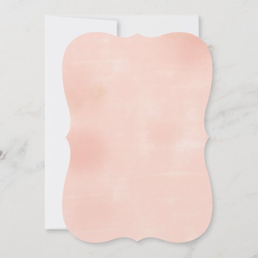 Elegante Gouden Perzik Bloem Baby Shower Kaart (Achterkant)