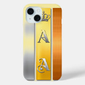 Elegante gouden plaquette met kroon Case-Mate iPhone case (Achterkant)