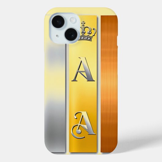 Elegante gouden plaquette met kroon Case-Mate iPhone case (Achterkant)