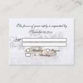 Elegante gouden / platina trouwband RSVP-kaart Informatiekaartje (Achterkant)