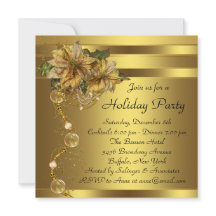 Elegante Gouden Poinsettia Black Gold Kerstfeest