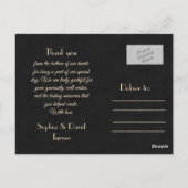 Elegante gouden pokerchip trouwdag bedankt briefkaart (Achterkant)