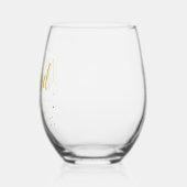 Elegante gouden polka dot "Dankbaar" Wijnglas Zonder Voet (Links)