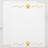Elegante Gouden Pootjes Papier Vellen (Voorkant / Achterkant)