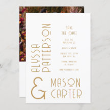 Elegante gouden QR-code foto bruiloft Bewaar de da