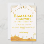 Elegante gouden Ramadan Iftar Party Kaart (Voorkant)