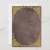 Elegante gouden rand beige islamitische moslim bru kaart (Achterkant)