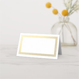 Elegante gouden rand blanco tafel gast plaatskaartje