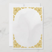 Elegante gouden rand crème islamitische moslim bru kaart (Achterkant)