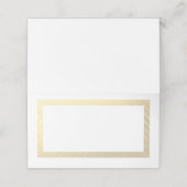 Elegante gouden rand marmeren blanco tafel gast plaatskaartje (Buitenkant ongevouwen)