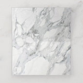 Elegante gouden rand marmeren blanco tafel gast plaatskaartje (Binnenkant ongevouwen)