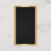 Elegante gouden rand | zwarte gaas visitekaartje (Achterkant)