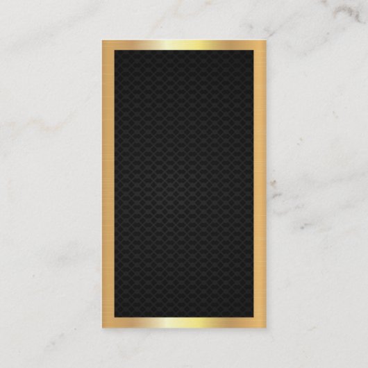 Elegante gouden rand | zwarte gaas visitekaartje (Achterkant)