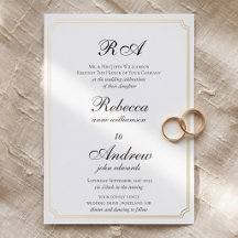Elegante gouden randen Klassiek monogram  