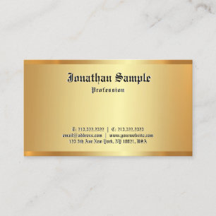 Elegante gouden reliëf effect oude klassieke lette visitekaartje