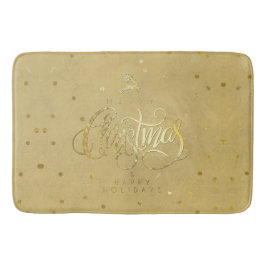 Elegante gouden rendier gouden letters Kerstmis Badmat