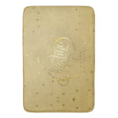 Elegante gouden rendier gouden letters Kerstmis Badmat (Voorkant Verticaal)