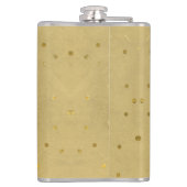 Elegante gouden rendier gouden letters Kerstmis Heupfles (Achterkant)