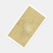 Elegante gouden rendier gouden letters Kerstmis Servet (Hoek)