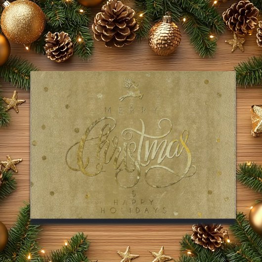 Elegante gouden rendier gouden letters Kerstmis Snijplank