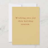 Elegante Gouden Rendier Kerst Script Notitiekaartje (Achterkant)