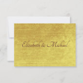 Elegante gouden ringen bruiloft QR-code RSVP Kaartje (Achterkant)